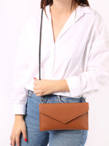 Pochette De Soirée M Paddock Cuir Etrier Marron paddock TLOS1670-vue-porte