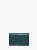Porte-monnaie Etincelle Irisée Cuir Etrier Vert etincelle irisee EETI650