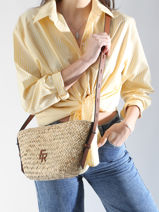 Sac Bandoulière Shetland Etrier Marron shetland ESHE168S-vue-porte
