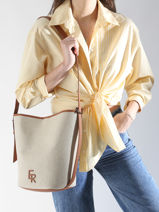 Sac Bandoulière Sac à Dos M Cavalier Toile Etrier Beige cavalier toile ECLT126M-vue-porte
