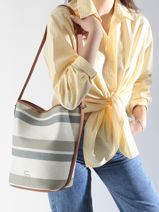 Sac Bandoulière Sac à Dos M Cavalier Toile Etrier Beige cavalier toile ECLT126M-vue-porte