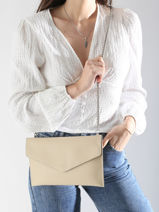 Pochette De Soirée L Paddock Cuir Etrier Beige paddock EPAD075L-vue-porte