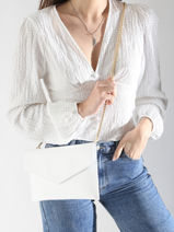 Pochette De Soirée L Paddock Cuir Etrier Blanc paddock EPAD075L-vue-porte