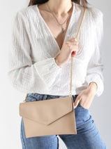 Pochette De Soirée L Paddock Cuir Etrier Beige paddock EPAD075L-vue-porte