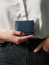 Porte-monnaie S Tradition Cuir Etrier Bleu tradition ETRA095S-vue-porte