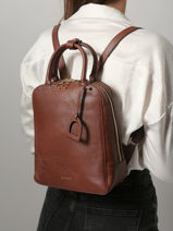 Backpack Tradition Leather Etrier Brown tradition ETRAB37S-vue-porte