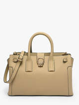 Satchel M Equestre Leather Etrier Beige equestre EEQT142M