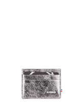 Porte-cartes Etincelle Irisée Cuir Etrier Argent etincelle irisee EETI011