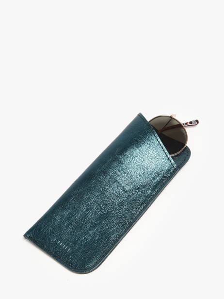 Sunglass Case Etincelle IrisÃ©e Leather Etrier Green etincelle irisee EETI5001 other view 1