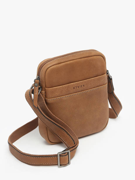 Sac BandouliÃ¨re Spider Cuir Etrier Marron spider ESPI704S vue secondaire 2