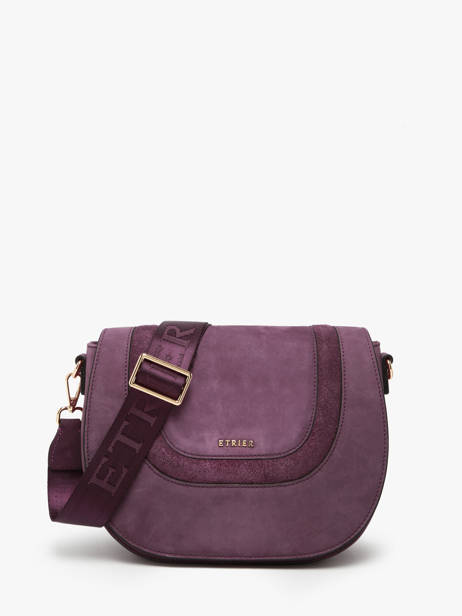 Sac Bandoulière M Lasso Cuir Etrier Violet lasso ELAS152M